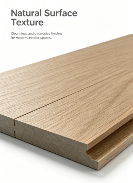 Light Oak Flat PS Wall Panel high quality